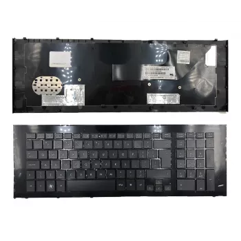 Klawiatura HP ProBook 4720s UK - czarna, pełnowymiarowa, chiclet, przełączniki nożycowe, klawiatura numeryczna, wewnętrzny kabel taśmowy