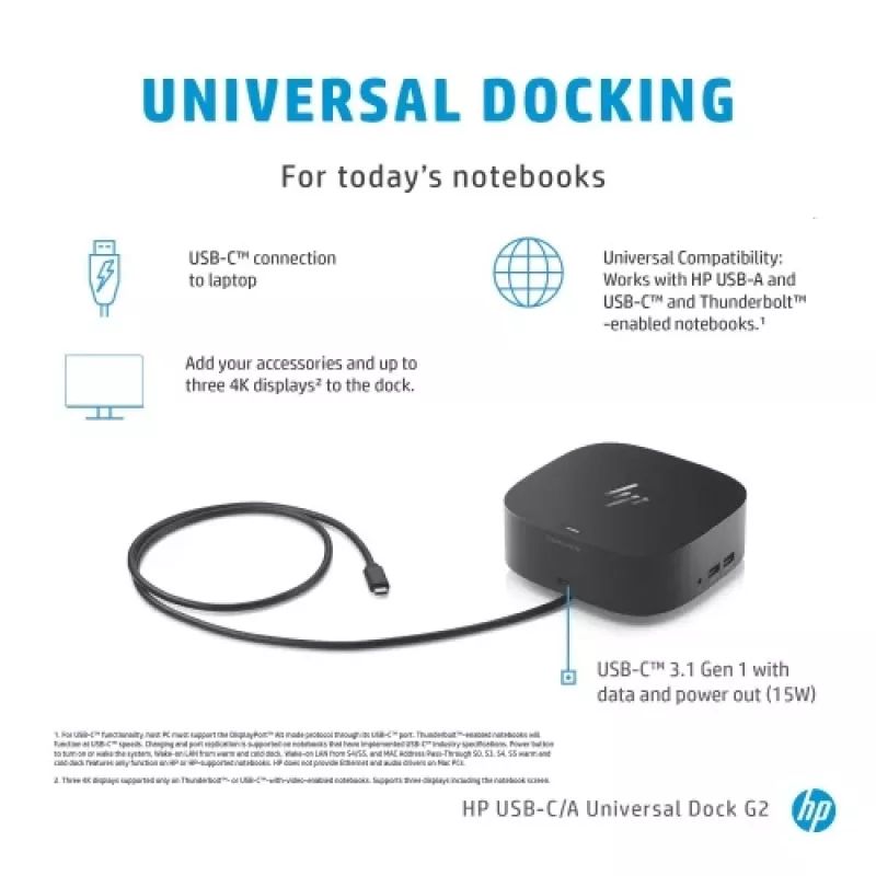 Stacja dokująca HP USB-C Dock G5 (5TW10AA), czarna