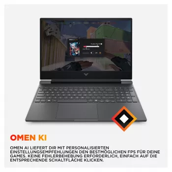 HP Victus 15-fa2178ng Gaming Laptop, 15.6 cala FHD 144Hz IPS, Intel Core i7-13620H, 12GB RAM, 512GB SSD, NVIDIA GeForce RTX 4060, FreeDOS, Mica Silver