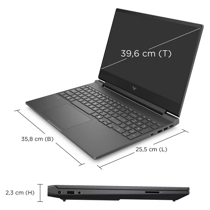 HP Victus 15-fb3450ng Laptop do gier, AMD Ryzen 5 240, 12GB RAM, 512GB SSD, RTX 5050, FreeDOS