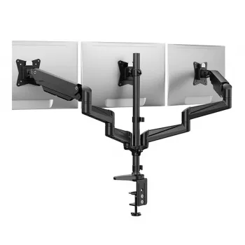 HUANUO Triple Monitor Mount 17-32 inch HNTS3B-UK Gas Spring Arm Desk Clamp Black