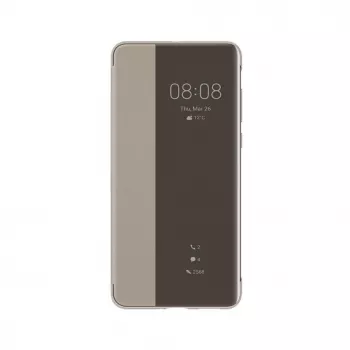Huawei P40 Smart View Flip Cover Case Khaki
