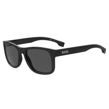 HUGO BOSS BLACK BOSS1568S807 Okulary przeciwsłoneczne prostokątne, czarno-szare, 55/18/145 mm
