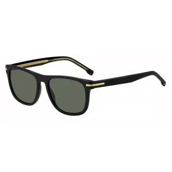 Okulary przeciwsłoneczne HUGO BOSS BLACK BOSS1626S807 dla mężczyzn, kwadratowe, oprawka acetatowa czarna, soczewki szare 55mm