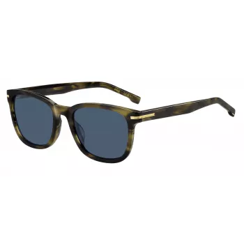 HUGO BOSS BLACK BOSS1722GS517 Okulary przeciwsłoneczne prostokątne czarna oprawka szare szkła 54mm
