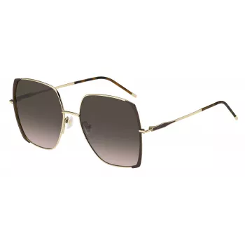 HUGO BOSS BLACK Okulary przeciwsłoneczne damskie BOSS1707S01Q - Szare soczewki, czarna oprawka, 58mm