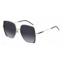 HUGO BOSS BLACK Okulary przeciwsłoneczne damskie BOSS1707SRHL - Kwadratowa oprawka acetatowa, szare soczewki poliwęglanowe, ochrona UV400, szerokość soczewki 58 mm