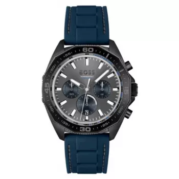 Zegarek męski HUGO BOSS Quartz Chronograph 1513972 44 mm Stal nierdzewna Niebieska tarcza