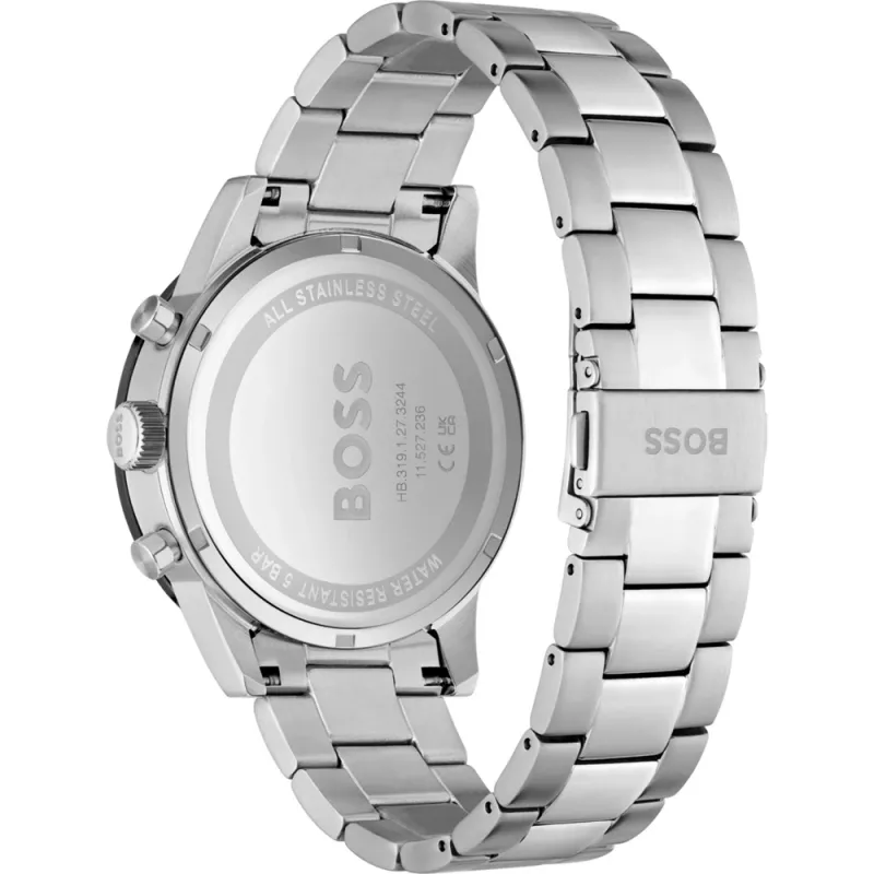 Zegarek męski HUGO BOSS Velocity Chronograph 1513922 44mm Stal nierdzewna Niebieska tarcza