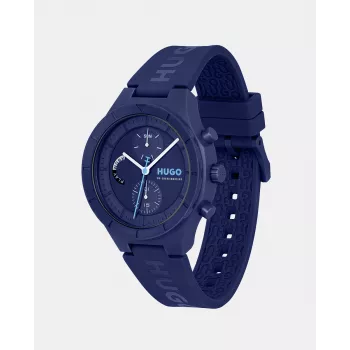 Zegarek męski HUGO BOSS Velocity chronograf kwarcowy 44mm stal nierdzewna niebieska tarcza