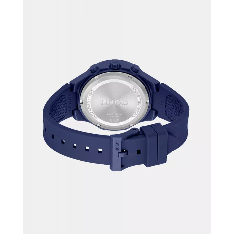 Zegarek męski HUGO BOSS Velocity chronograf kwarcowy 44mm stal nierdzewna niebieska tarcza