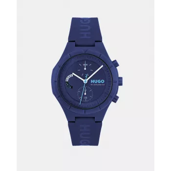 Zegarek męski HUGO BOSS Velocity chronograf kwarcowy 44mm stal nierdzewna niebieska tarcza