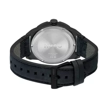 Zegarek HUGO MAN 1530275 45mm Kwarcowy Chronograf Niebieska Tarcza Brązowy Pasek Skórzany