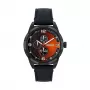Zegarek HUGO MAN 1530275 45mm Kwarcowy Chronograf Niebieska Tarcza Brązowy Pasek Skórzany