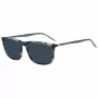 HUGO MAN HG-1374-S-3RA Okulary przeciwsłoneczne prostokątne - czarna oprawka, szare szkła 57mm