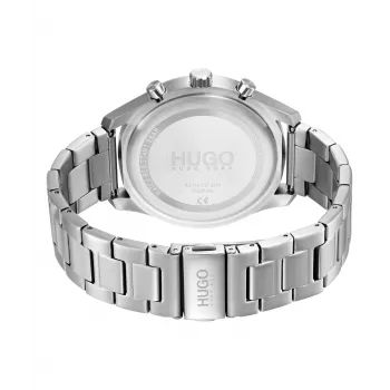 Zegarek męski HUGO 1530163 kwarcowy analogowy 46mm niebieska tarcza brązowy pasek skórzany