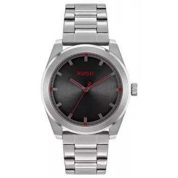 Zegarek męski HUGO 1570175 42mm Stal nierdzewna Czarna tarcza