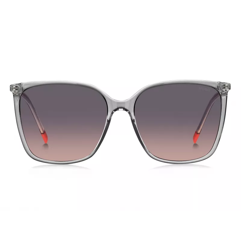Okulary przeciwsłoneczne HUGO damskie HG1275SKB7F7F - oprawka acetatowa Havana/Brąz, soczewki brązowe gradientowe, 57mm
