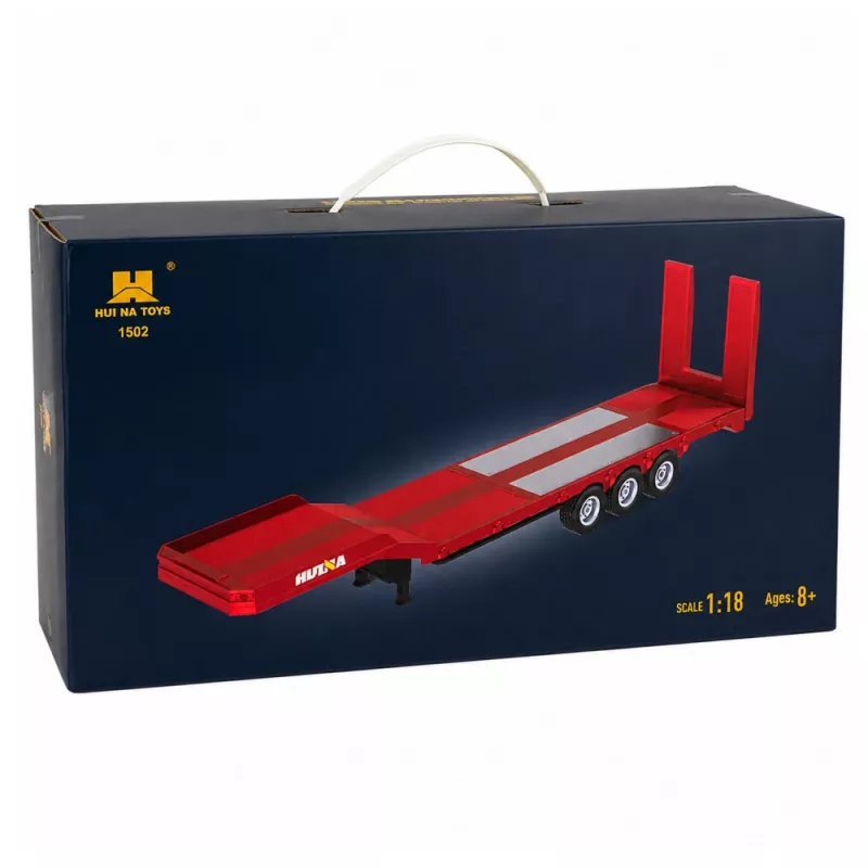 Huina 1:18 Niskopodwoziowa Naczepa do Ciężarówki RC Scania 770S - Czerwona