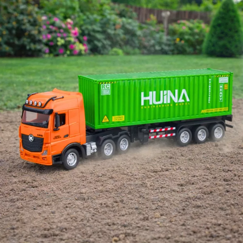HUINA 1:18 RC Remote Control Truck with Container Lights and Sounds