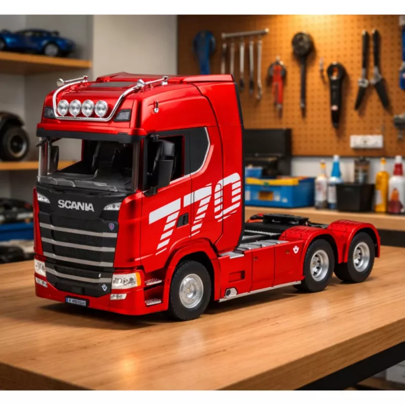 HUINA 32330 Scania 770S Ciężarówka z Przyczepą Zdalnie Sterowana Czerwona 1:18