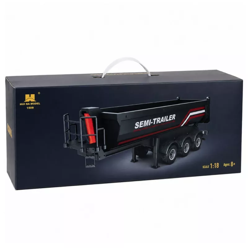 HUINA 32332 RC Metalowa Wywrotka Naczepa 1:18 Skala Czarna