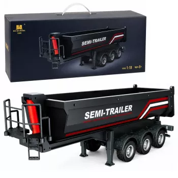 HUINA 32332 RC Metalowa Wywrotka Naczepa 1:18 Skala Czarna