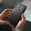 Hurtel Carbon Case Flexible Cover dla OnePlus Nord N200 5G Czarny