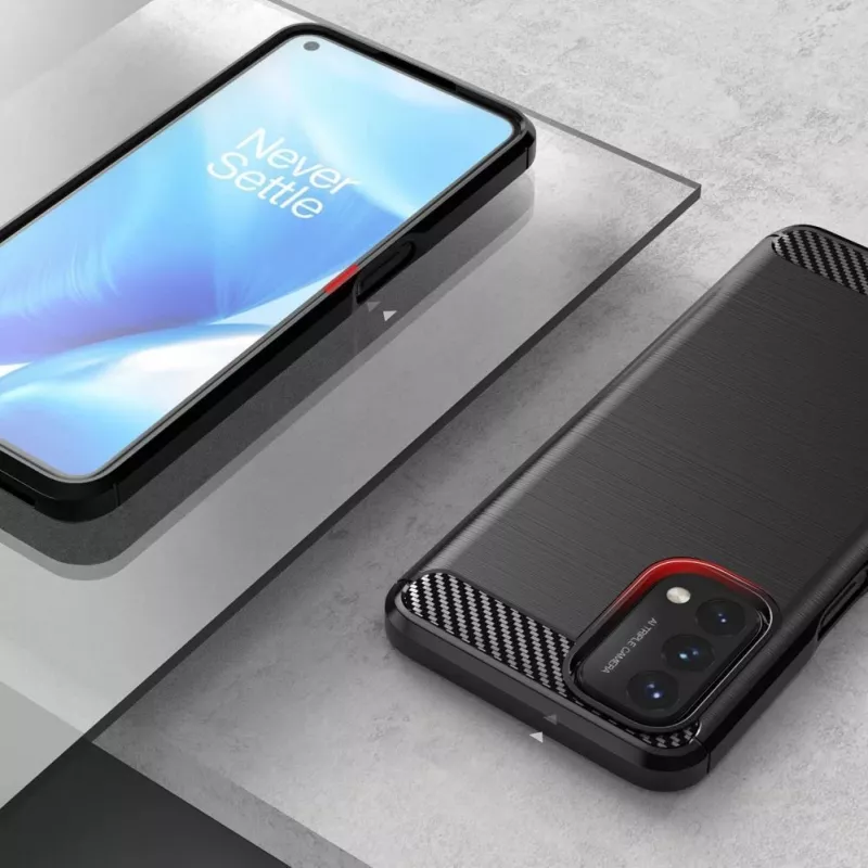 Hurtel Carbon Case Flexible Cover dla OnePlus Nord N200 5G Czarny