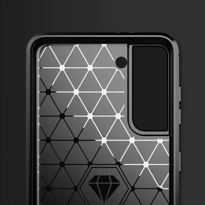 Hurtel Carbon Case Flexible Cover for Samsung Galaxy S21 FE Black