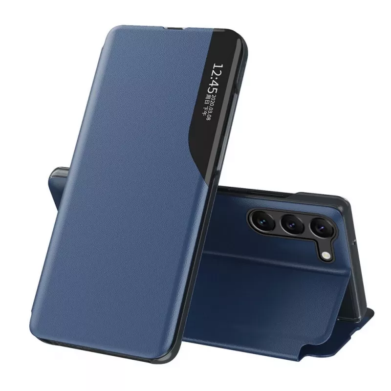 Hurtel Eco Leather View Case do Samsung Galaxy A05s z klapką - Niebieski
