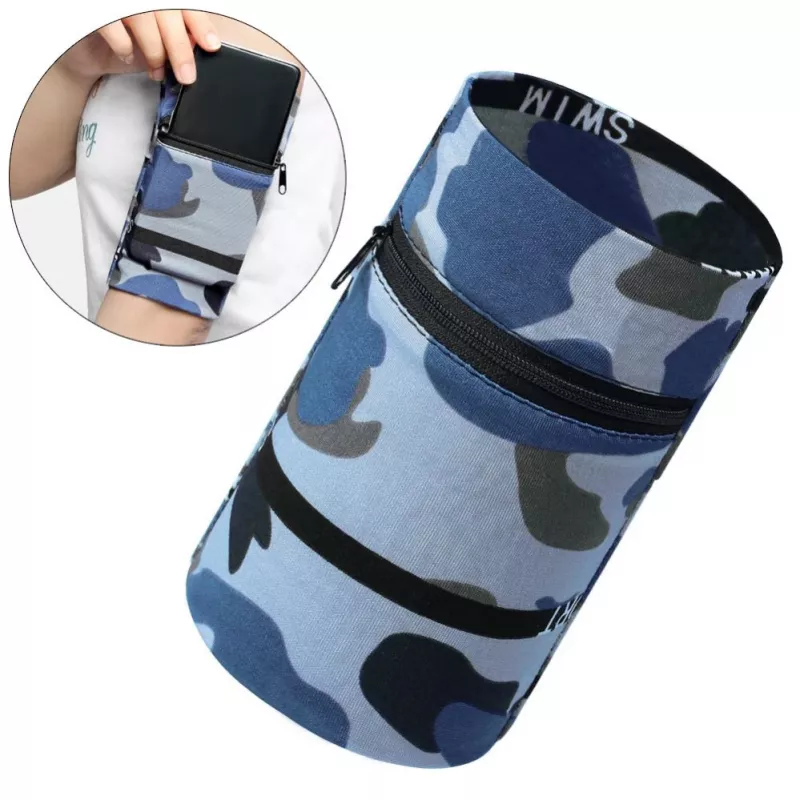Hurtel Fabric Armband for Running Fitness, Camo Blue