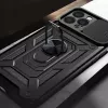 Etui Hurtel Hybrid Armor Camshield do Huawei nova Y90, pancerne z osłoną aparatu, czarne