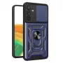 Hurtel Hybrid Armor Camshield Case for Samsung Galaxy A14 - Blue