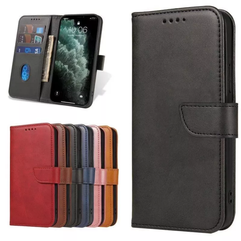 Hurtel Magnet Case Eleganckie etui z klapką i funkcją stojaka dla OnePlus Nord N200 5G Czarny