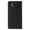 Hurtel Magnet Strap Case do iPhone 13 Mini - Etui Portfel z Miniaturowym Pendantem na Smycz - Czarny