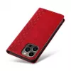 Hurtel Magnet Strap Case do iPhone 13 Pro Max - Portfel Etui z Odpinanym Paskiem i Zawieszką - Czerwony