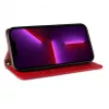 Hurtel Magnet Strap Case do iPhone 13 Pro Max - Portfel Etui z Odpinanym Paskiem i Zawieszką - Czerwony