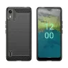 Hurtel Silicone Carbon Case do Nokia C12 / C12 Pro / C12 Plus - Czarny