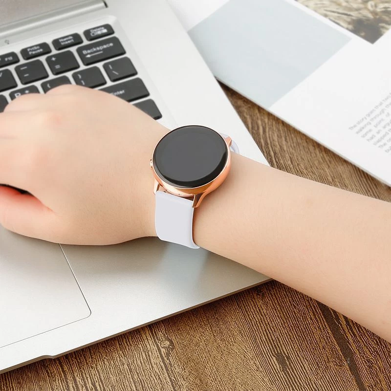 Hurtel Silicone Strap TYS Band for Samsung Galaxy Watch 40 / 41 / 42 / 43 / 44 mm - Gray