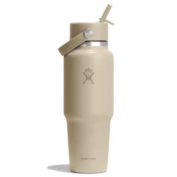 Butelka podróżna Hydro Flask z szerokim ustnikiem i słomką Flex Straw Cap 32OZ 946ml Oat