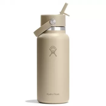Butelka Hydro Flask Wide Mouth 32 oz z nakrętką Flex Straw Cap, próżniowo izolowana, ze stali nierdzewnej - Oat