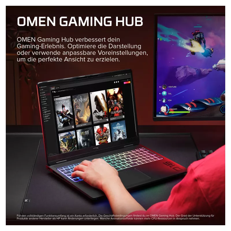 HyperX OMEN 16-ak1090ng Laptop gamingowy, 16.1 cala QHD 165Hz, AMD Ryzen AI 9-HX475, 32GB DDR5, 1TB SSD, RTX 5070 Ti 12GB, Win11 Home