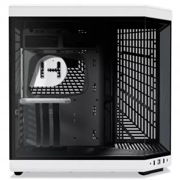 Hyte Y70 Panda Obudowa mid tower z ekranem dotykowym 14,1 cala, szkło hartowane, czarno-biała