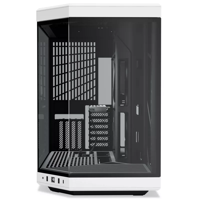 Hyte Y70 Panda Obudowa mid tower z ekranem dotykowym 14,1 cala, szkło hartowane, czarno-biała