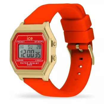 ICE Sunset Unisex Zegarek Kwarcowy 32mm Gradient Różowy/Pomarańczowy/Żółty Tarcza Neon Różowy Pasek Silikonowy 100m Wodoodporny