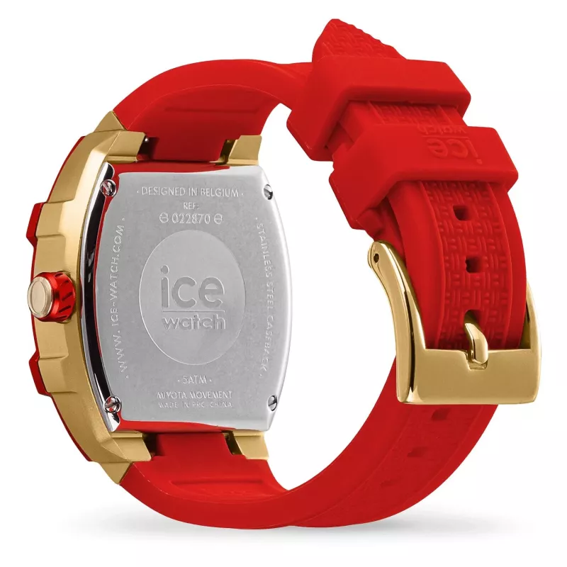 Zegarek damski ICE 22870 (35mm) - Różowy pasek silikonowy, kwarcowy analogowy, wodoszczelność 10 ATM