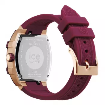 Zegarek damski ICE 23806 (45mm) - Różowy pasek silikonowy, kwarcowy analogowy, wodoszczelność 10 ATM
