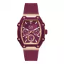 Zegarek damski ICE 23806 (45mm) - Różowy pasek silikonowy, kwarcowy analogowy, wodoszczelność 10 ATM