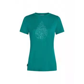 Icebreaker 150 Tech Lite III SS Hike Path T-Shirt Women Tidal Teal